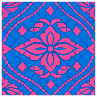 Couvertures florales bleues