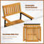 Ensemble de 2 chaises de salle à manger avec accoudoirs confortables à dossier incliné en bois d'acacia