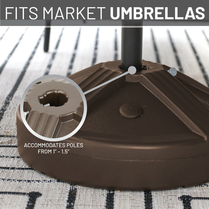 Bronze Fillable Concrete Patio Umbrella Base