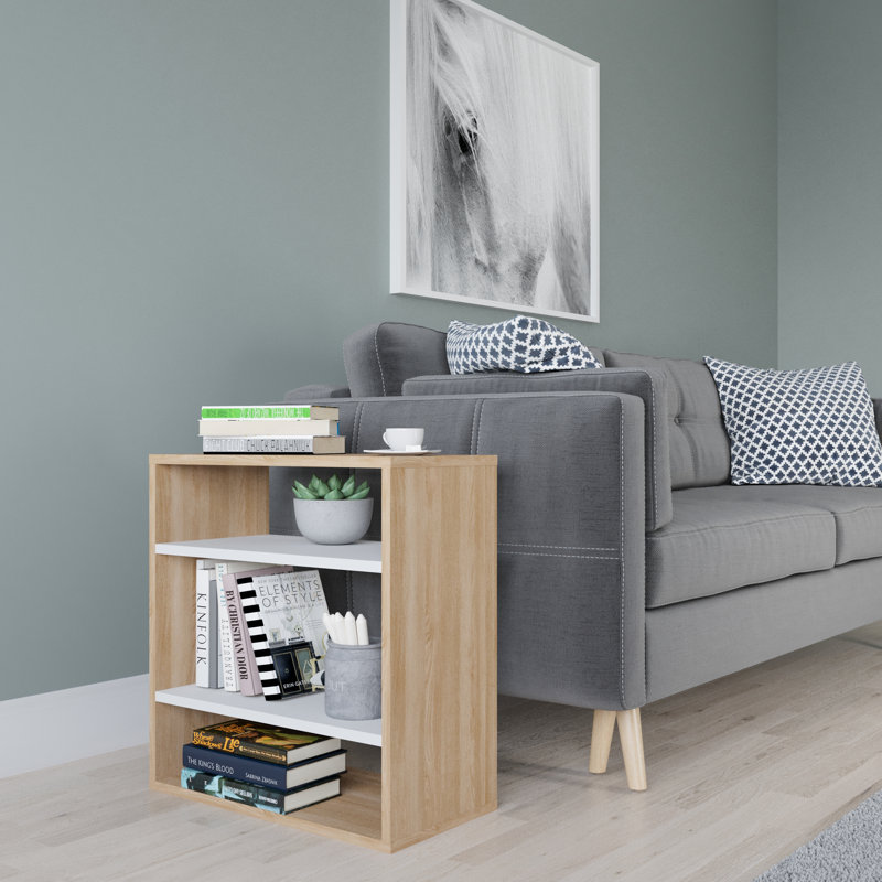 Najlaa End Table, Oak/White