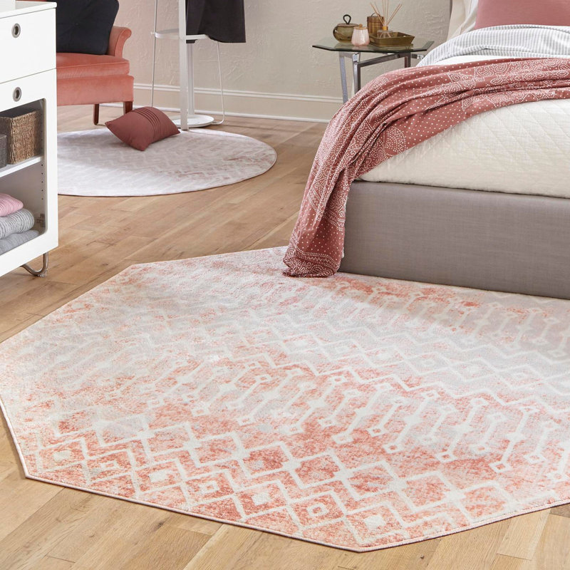 Tapis d'intérieur en polypropylène tissé à la machine Kayenne, Octogone 7 pi x 7 pi