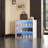 Cabinets: Off-White Shoe Storage Cabinet with RGB LED Lights, Sliding Glass Doors | 31.3”W x14.8”D x28.4”H | Minimalist | Bedroom-933225024