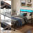 Twin Size Metal Bed Frame With Upholstered Headboard & LED Lights & Charging Station & Large Storage Space, No Box Spring Needed-77587588