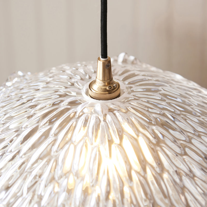 1 - Light Brushed Brass Pendant, Black