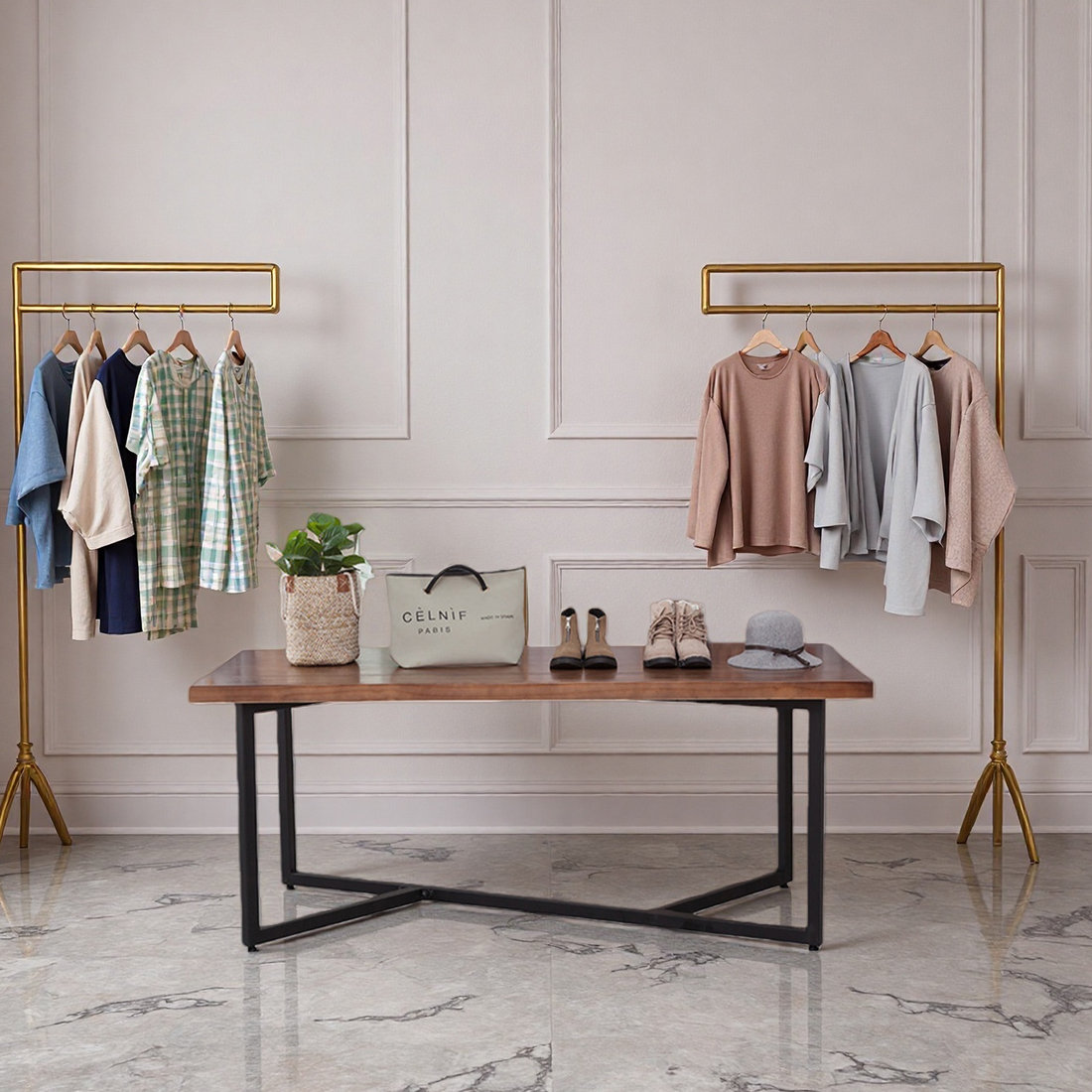 Names Of Clothes Table Orren Ellis Simple display table of clothing store - Wayfair Canada