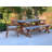 Fleur 7 - Person Wood Patio Dining Set with Rectangular Table , Cushions Included