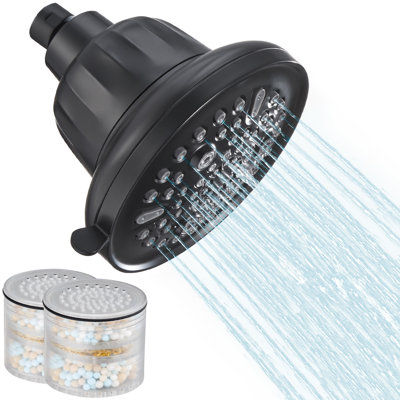 Filtered Shower Head, 7 Spray Modes & 5.5" Rainfall Shower Head 2.5 GPM