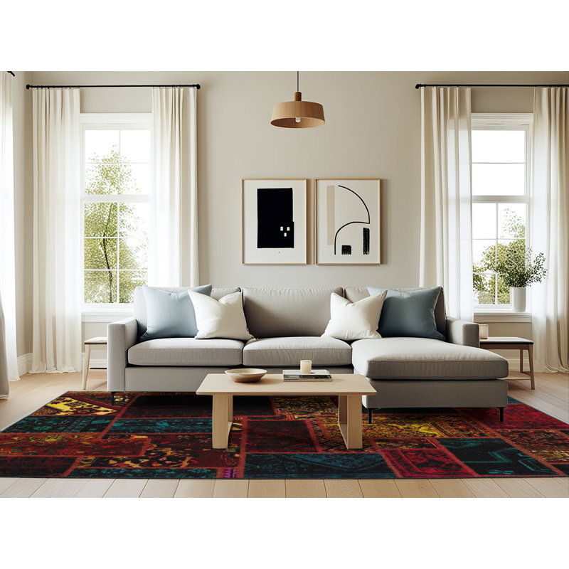 Abstract Indoor Rug, Rectangle 6' x 9'
