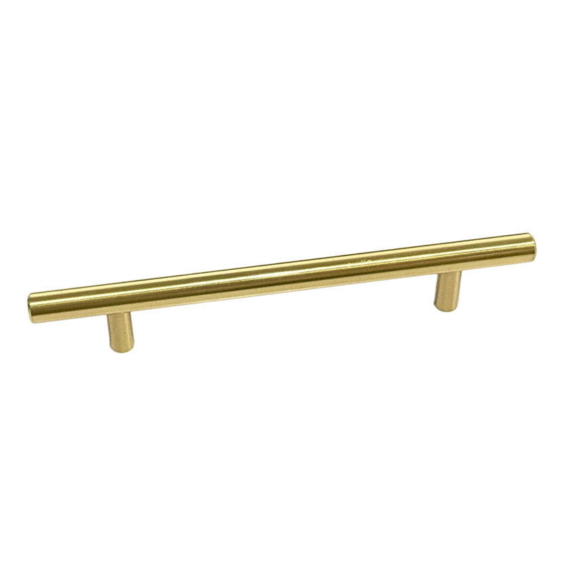 T Style Stainless Steel Bar Pull, Brushed Gold, 5 1/16"