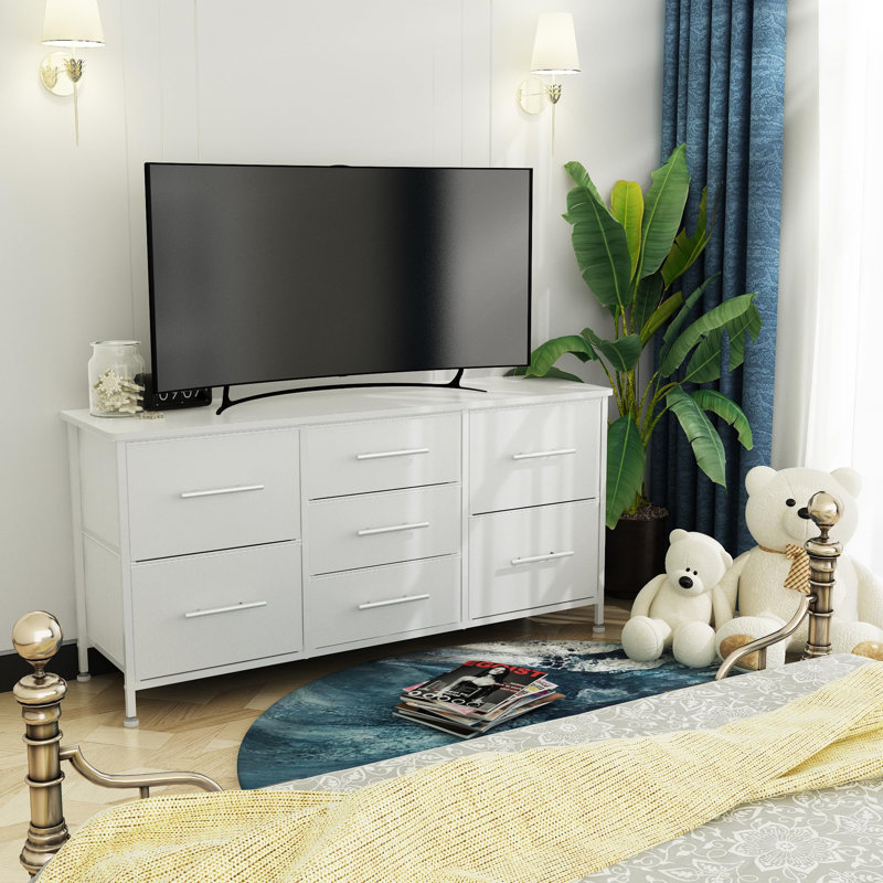 110cm W 7 - Drawer Chest of Drawers, White