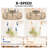 20 in Caged Flush Mount Ceiling Fan with Light and Remote, Handwoven Rattan Rope, 6-Speed Reversible Low Profile Fan for Bedroom Living Room