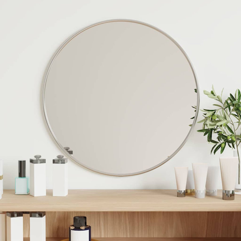 Jenkintown Round Mirror, Silver, 40cm x 40cm