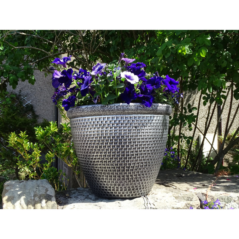 Hamish Pot Planter, Silver, 33cm H x 41cm W x 40cm D