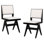 Ensemble de 4 chaises de salle à manger en sherpa Mid-Century