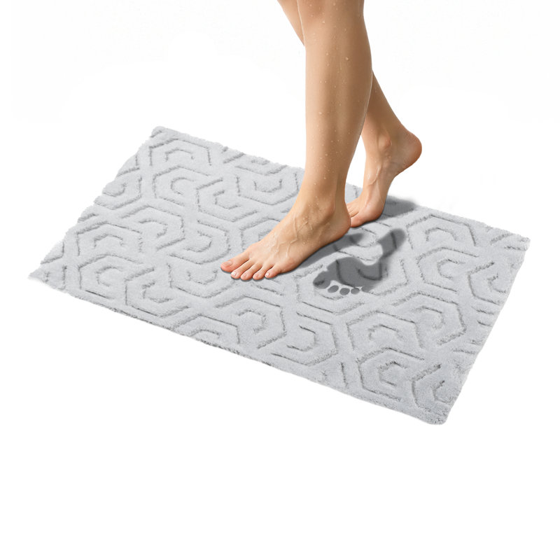  Tapis de bain antidérapant, Gris clair