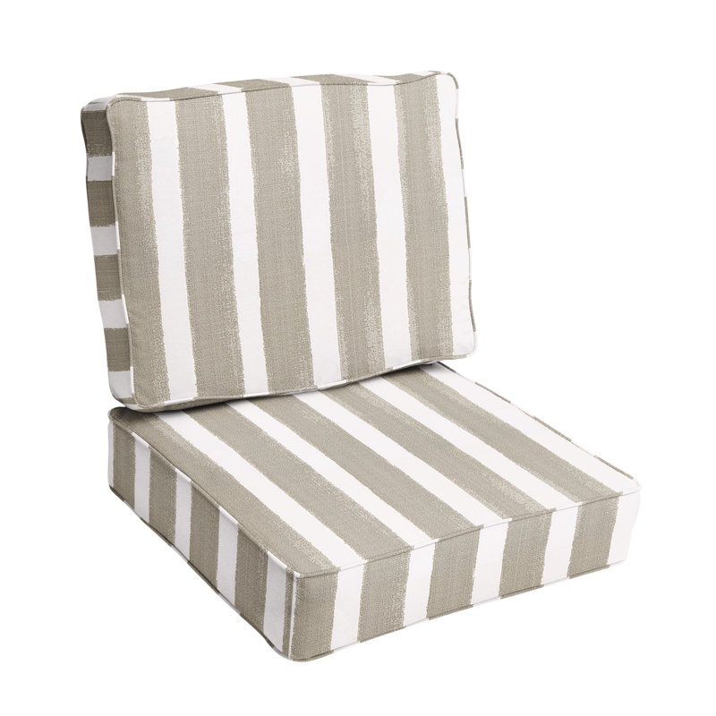 Gia Coconut Indoor/Outdoor Seat/Back Cushion, 30" W x 27" D