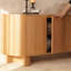 Buffet en chêne blanc naturel de 78 po Haven - Buffet minimaliste moderne-863090024