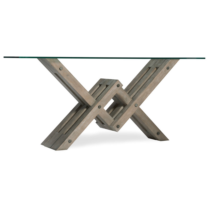 Affinity 70'' W Glass Console Table