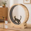 Roue d'exercice en bois pour chat, grande roue de tapis roulant pour chats d'intérieur