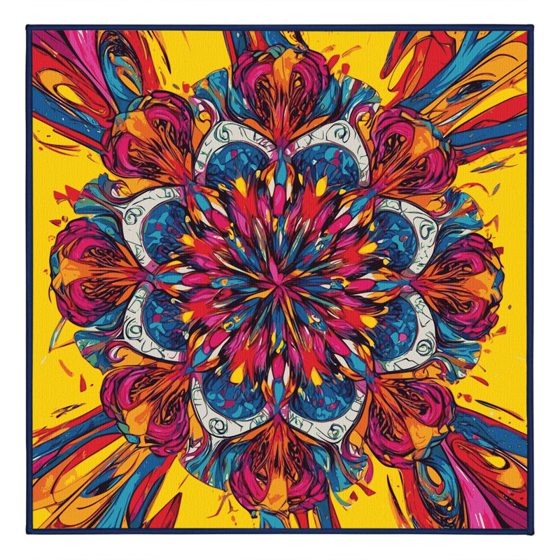 Chromatic Chaos Rug, Square 3'