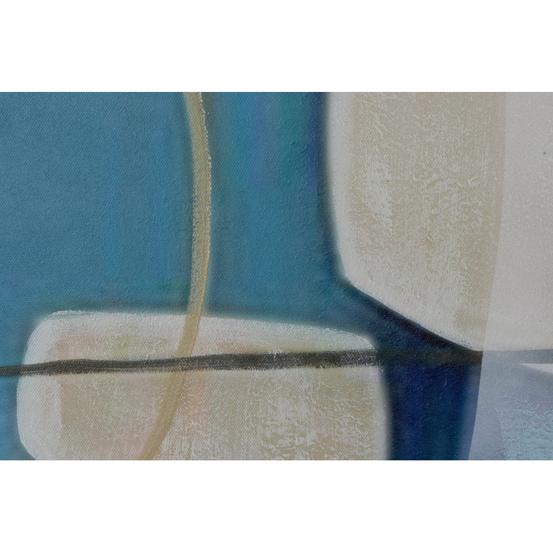 Handgemalt Acrylbild Blue Interplay