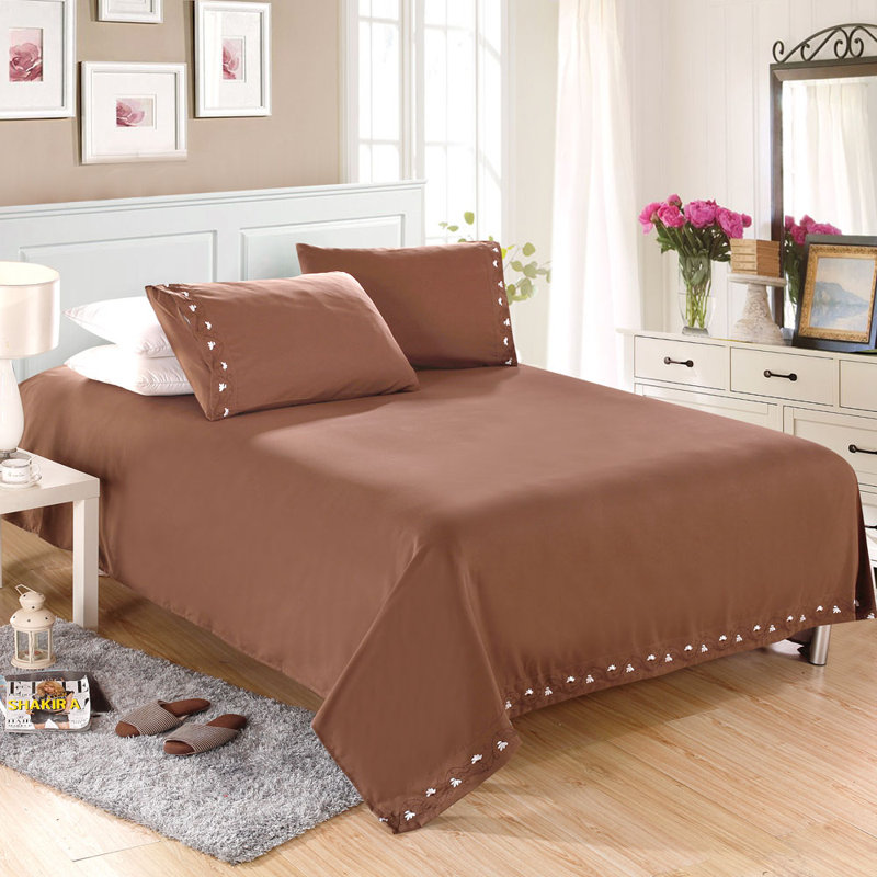Sateen Sheet Set, Brown, Queen