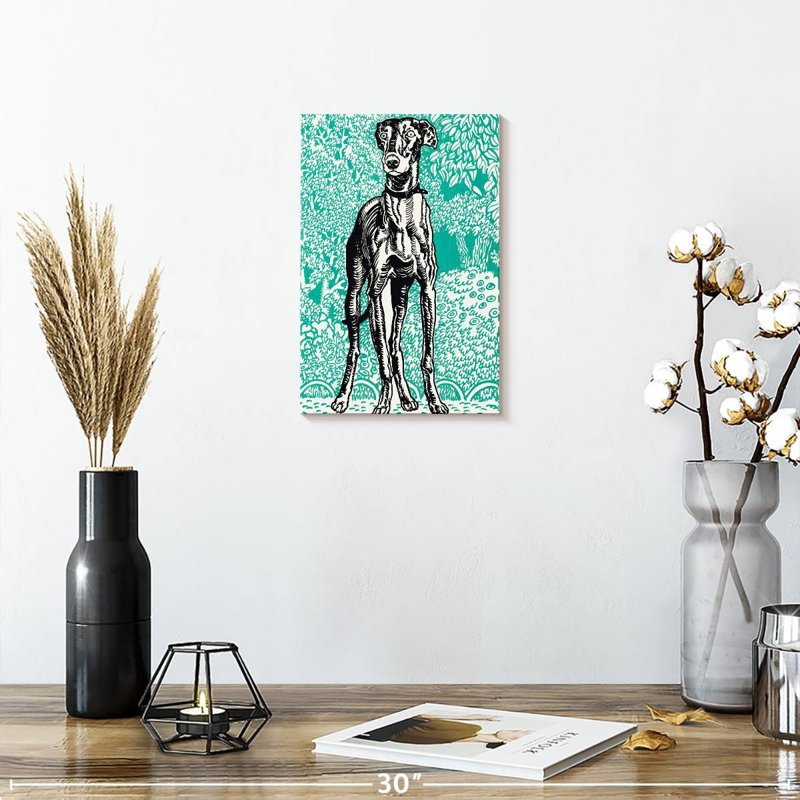 Brampt Greyhound I, 12" H x 8" W