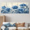 «Blue Velvet Roses Garden Of Loves II», art mural Roses - art mural moderne sur toile