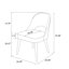 Chaise d'appoint à dossier ouvert Avaline avec pieds en bois massif