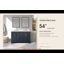 Ensemble de meuble-lavabo autoportant simple 24 po avec plateau en céramique Vannes -1353038315