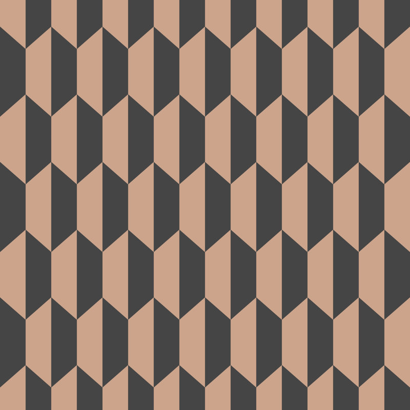 Icons Petite Tile Geometric Wallpaper Roll, Charcoal/Bronze