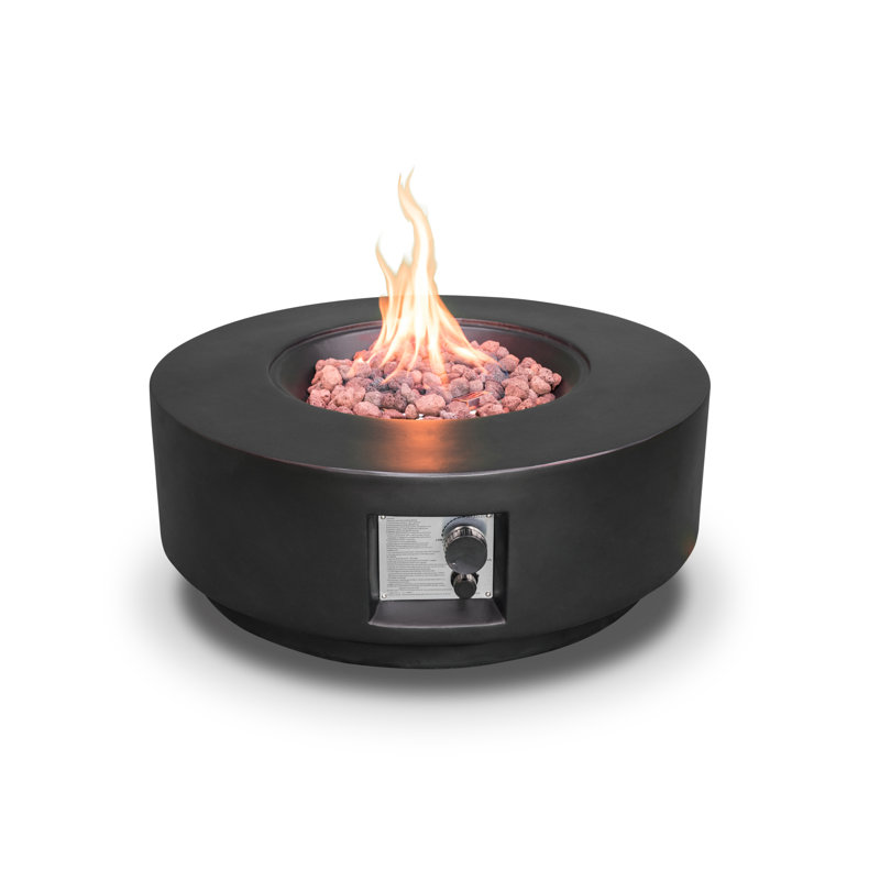 Brooksburg Round Propane Smokeless Fire Pit, Black