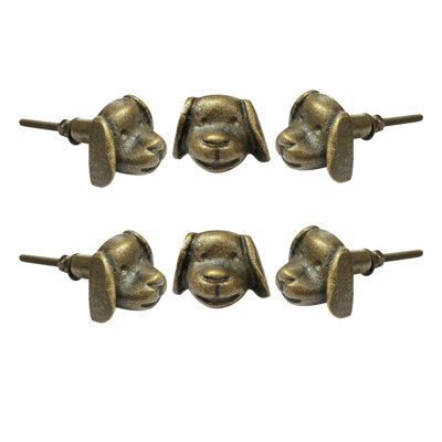Dog Decorative Metal Knobs