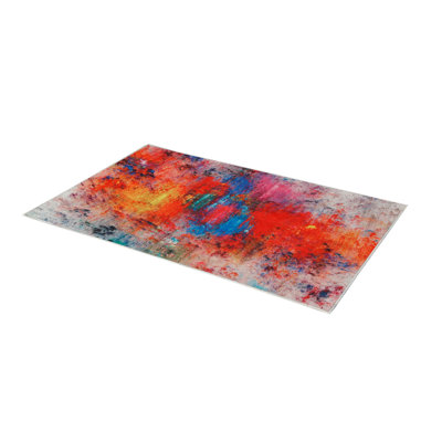 Premium Hall Carpet, 31.5 x 78.7 Inches | 100% Polyester, Antibacterial | 0.04 in Pile Height, Non-Slip Underside, Machine Washable | 3D Digital Printing | Ideal for Living Room & Entryway, Easy Maintenance