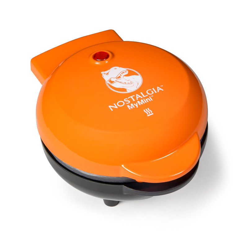 Nostalgia MyMini Princess/Dinosaur/Cars & Trucks Personal Electric Waffle Maker, Orange