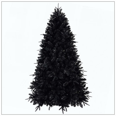 Christmas Tree With 500 White LED Lights – 2156 Tips PE+PVC Artificial Tree For Halloween & Holiday Decor, Hinged Structure With Stable Metal Stand
