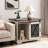 White Dog Kennel With Metal Latch And Adjustable Partition, Look Crate Sliding Door Removable Partition For Comfort,