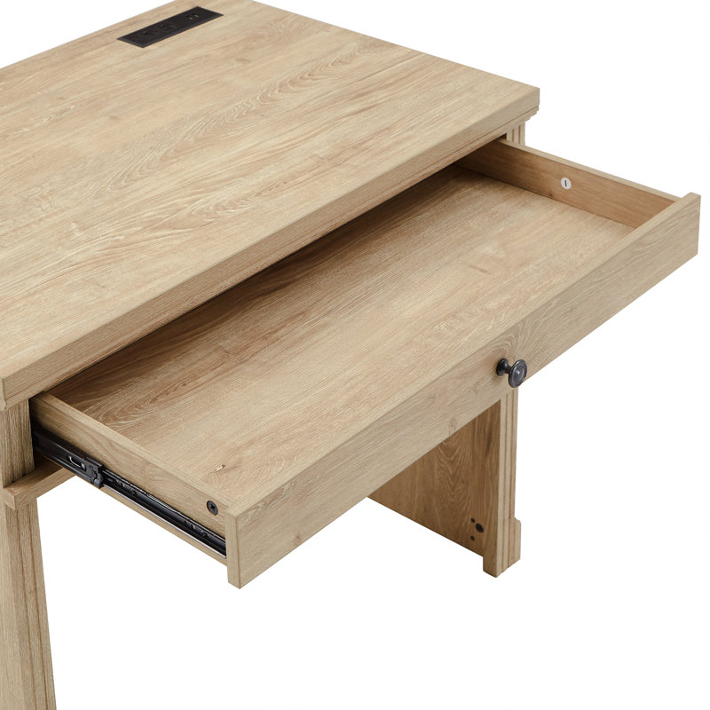 Albali Bureau d'écriture avec chargeur USB, Frêne clair