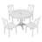 5 Pieces Dining Table and Chairs Set, Kitchen Room Solid Wood Table with 4 Chairs