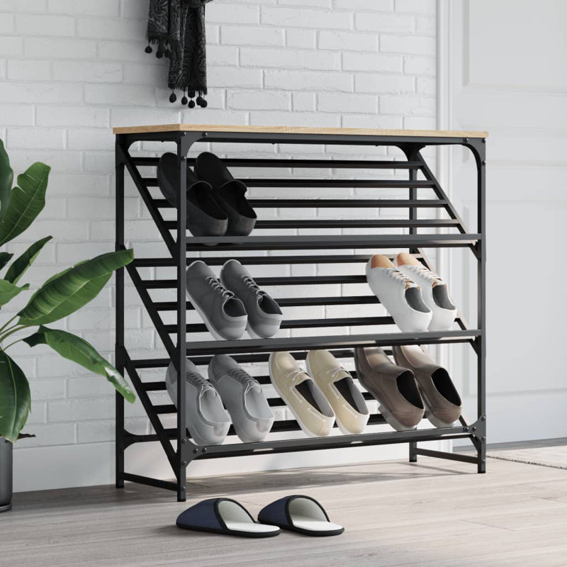 9 Pair Shoe Rack, Sonoma Oak