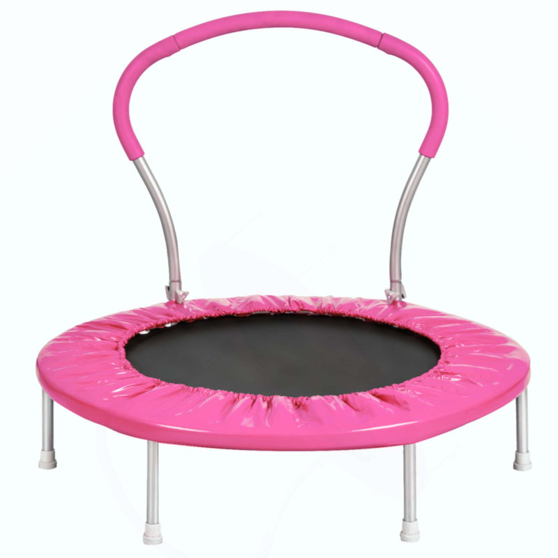 Trampoline 36 po avec poignée en métal, Pink