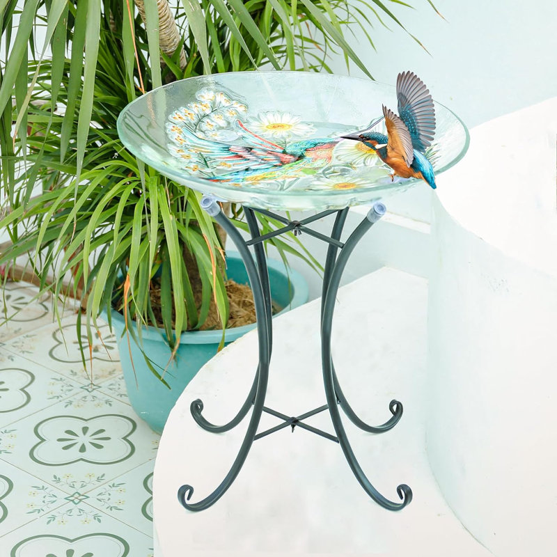 Bain d'oiseaux en verre Tannehill