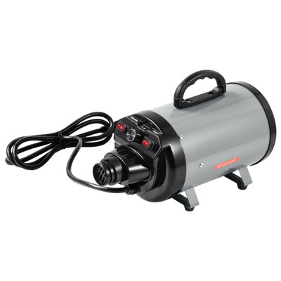 Dog Blow Dryer, 2800W/4.3Hp, Adjustable Speed, Temperature, 4 Nozzles, Different Fur Qualities, Extendable Hose, Safe Pet Grooming Process Grooming, Temperature Control, Coats, Comfort - Focused