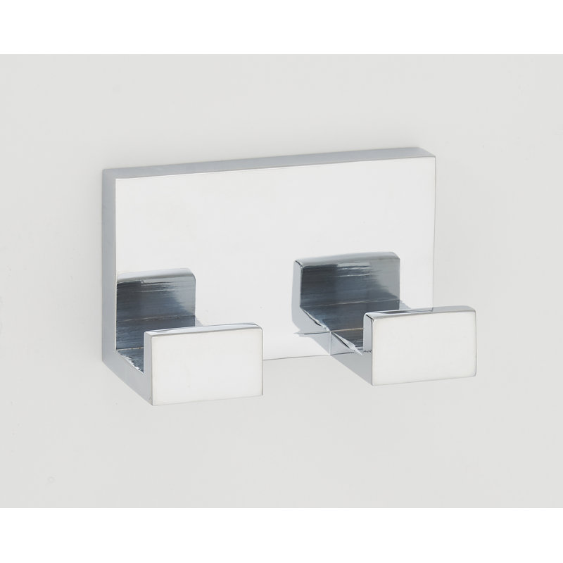 Linear Double Robe Hook, Polished Chrome