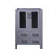 Meuble-lavabo gris foncé de 24 po X P 18,25 po, tiroirs à fermeture en douceur, rangement spacieux, conception modulaire, installation facile, entièrement assemblé, structure en bois massif, contreplaqué de classe E0