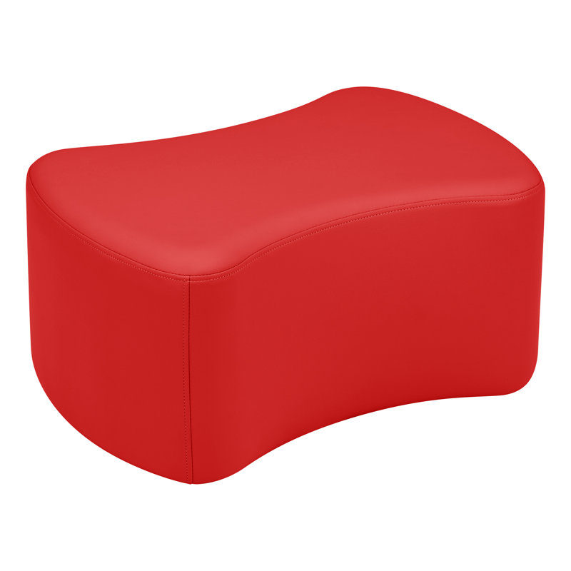 Tabouret à nœuds papillon structuré en savoir plus, H 14 po x l 24,5 po x P 17 po, Rouge, Oui