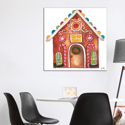 Gingerbread And Candy House I by Elizabeth Medley - Painting on Canvas