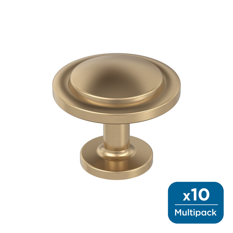 Loop 1-3/16 inch (30mm) Diameter Champagne Bronze Cabinet Knob - 10 Pack, Champagne Bronze