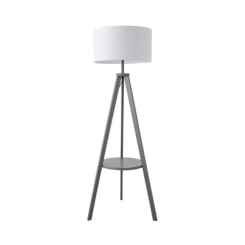 Ismay 149cm Tripod Floor Lamp, Yes, White, Grey