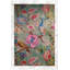 Pastel Theme Multicolor Tree Flower and Peacock Pattern Creative Modern Decorative Machine Washable Rug-1975566972
